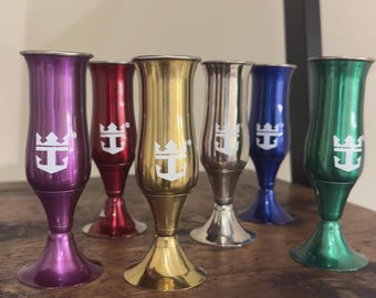 6 Vintage 2004 Royal Caribbean Cruise Line Loving Cup Hohe Schnapsgläser