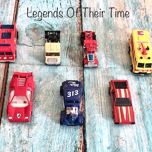 Vintage Hot Wheels, Lot of 7 Matchbox, Hot Wheels, Racing Cars, First Responders, Rigs