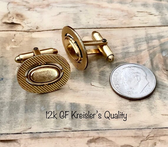 Vintage Cufflinks 20s to 60s, Stamped Snap Link, … - image 5
