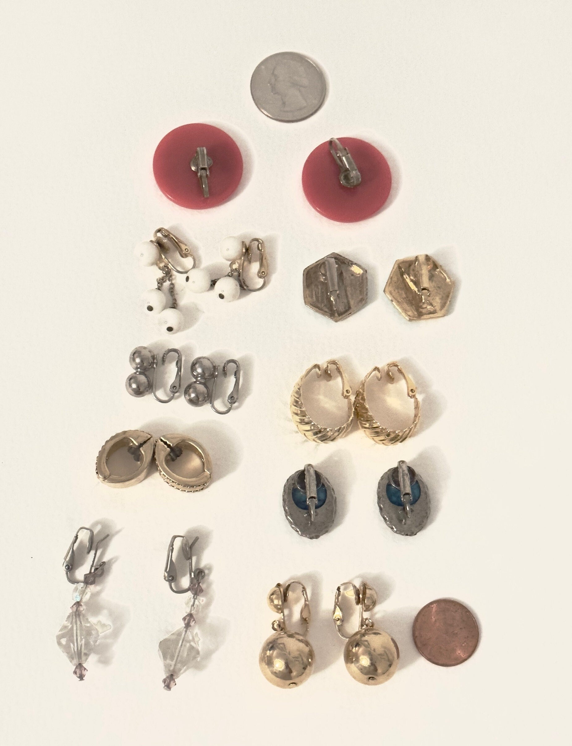 Lot De Boucles D'oreilles Vintage Années 80 – Fantaisie Rétro Unique