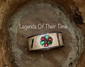 Vintage Cloisonne Enamel Bangle Bracelet: Handmade Hinged Cuff