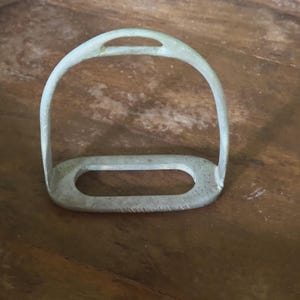 Antique 1920s Vintage Nickeled Brass Horse Riding Stirrup, Horse Foot Rest Paddle Stirrup Decorative Collectible