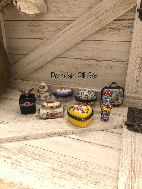 Vintage Porcelain Pill Box, Del Prado Collection, 