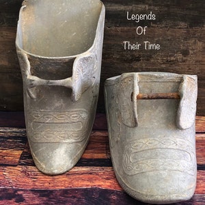 Antique EQUESTRIAN Stirrups, 19th Century SPANISH Conquistador EQUESTRIAN Stirrups, Cast Aluminum, Aluminio Fundido