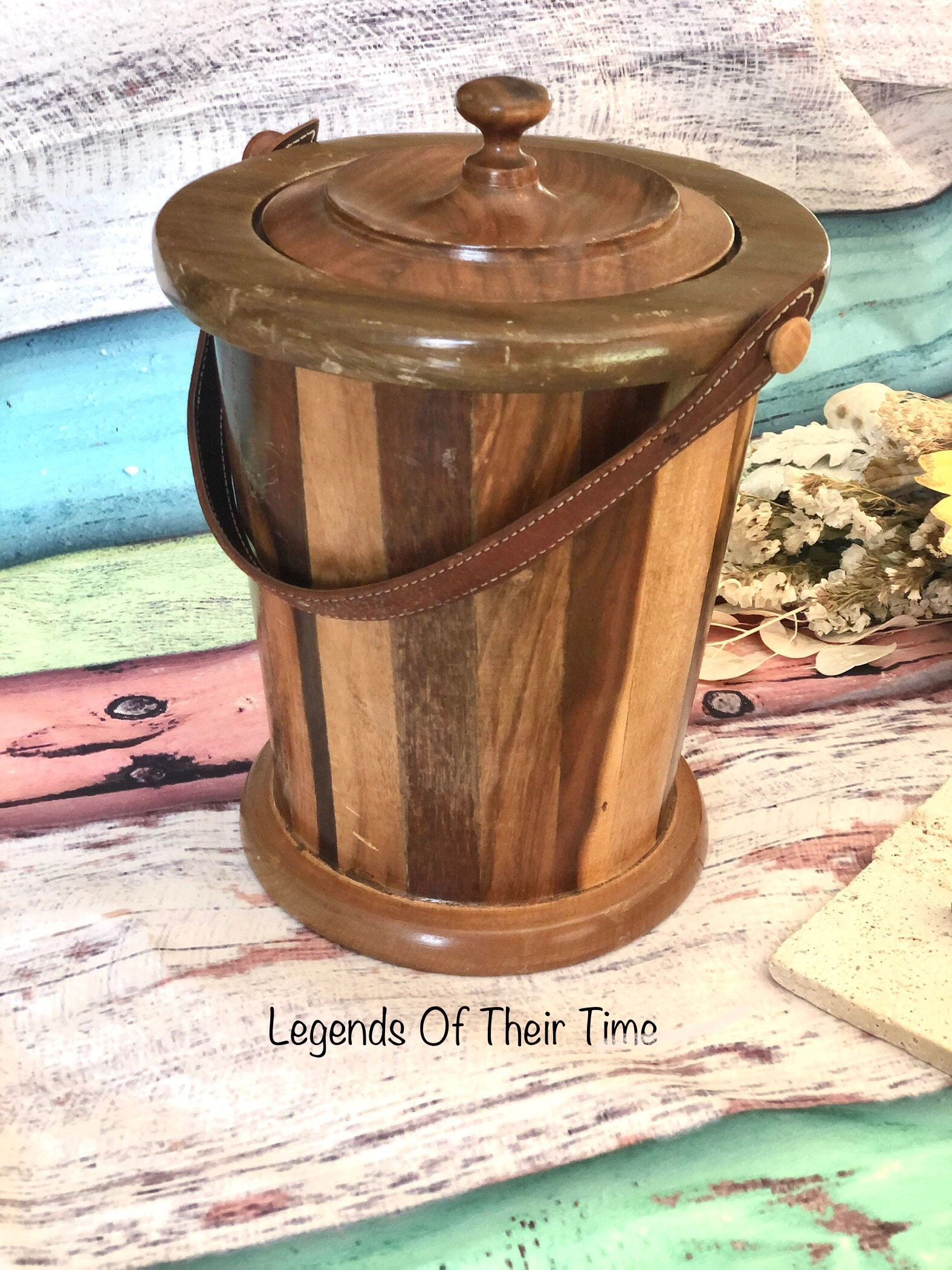 Elite Gourmet EIM-502 4 Quart Vintage Appalachian Wood Bucket