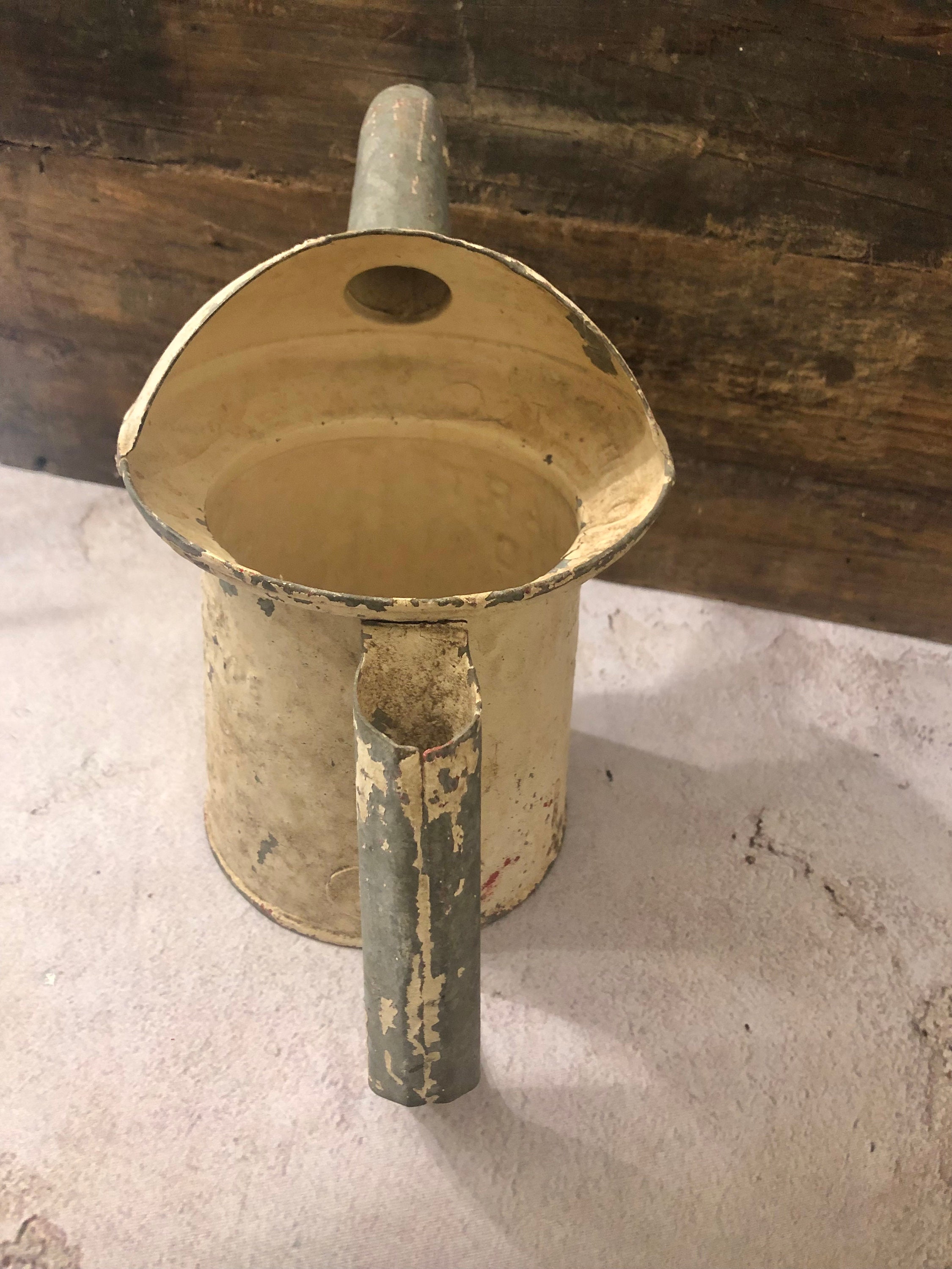 Vintage Oil Dispenser Can 1 Quart Galvanized Oil Dispenser Etsy