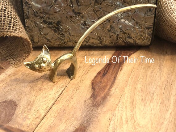 Cat Tail Ring Holder Vintage Brass Ring Holder Jewelry Holder