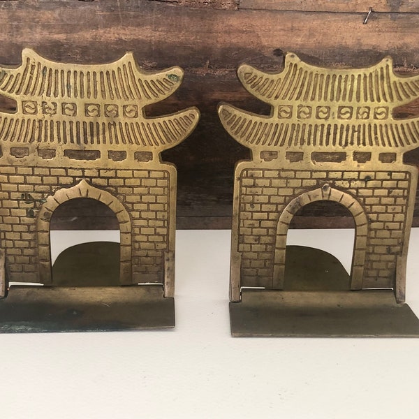 Asian Brass Bookends Etsy