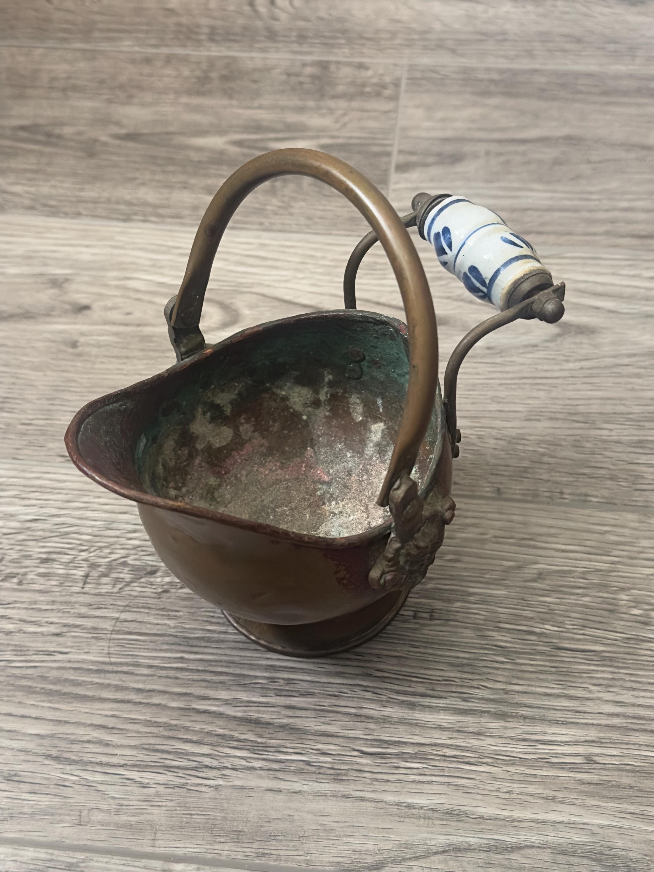 Secchio Cenere Per Camino In Ferro - Con Coperchio, Design Vintage Per Interni Ed Esterni - Foto 10