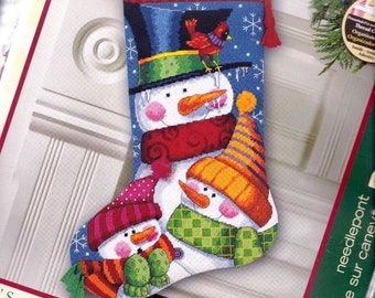 dimensions freezin season snowman snow christmas needlepoint stocking kit 09139 n - Christmas Stocking Kits dimensions freezin season snowman snow christmas needlepoint stocking kit 09139 n - Christmas Stocking Kits