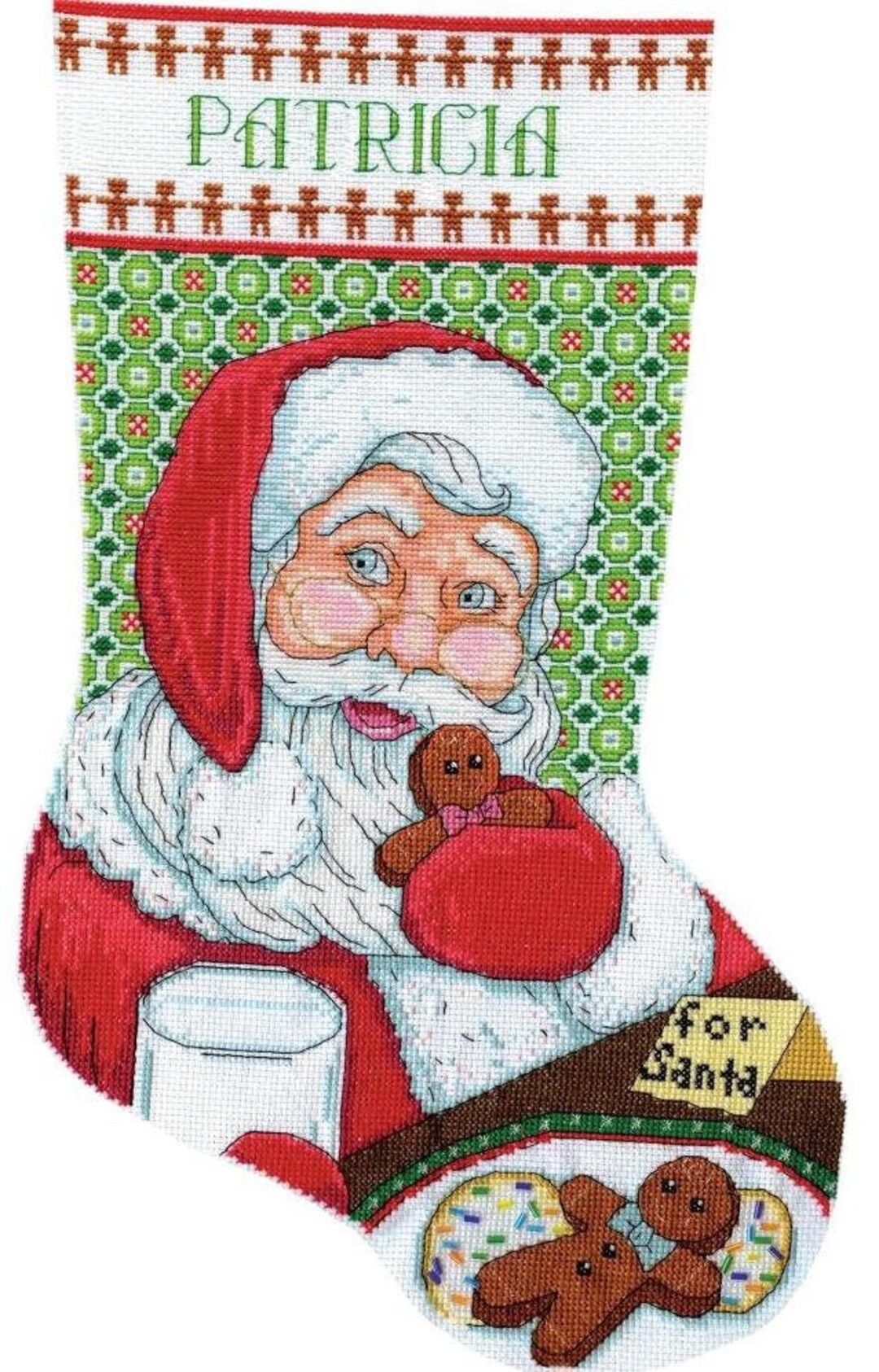 DESIGN WORKS COUNTED CROSS STITCH STOCKING 17 LONG - SANTA PUPPET