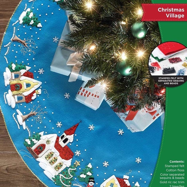 Applique Christmas Tree Skirt Pattern Etsy