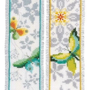 DIY Vervaco Schmetterlinge Frühling Lese Lesezeichen Kreuzstich Kit Geschenk