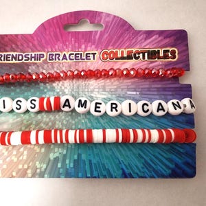 Fräulein Americana Taylor Armband Eras Tour Perlen Freundschaftsbänder Set