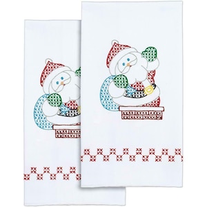 DIY Jack Dempsey Heiligabend Weihnachtsmann gestempelt Kreuzstich Handtuch Kit 320646