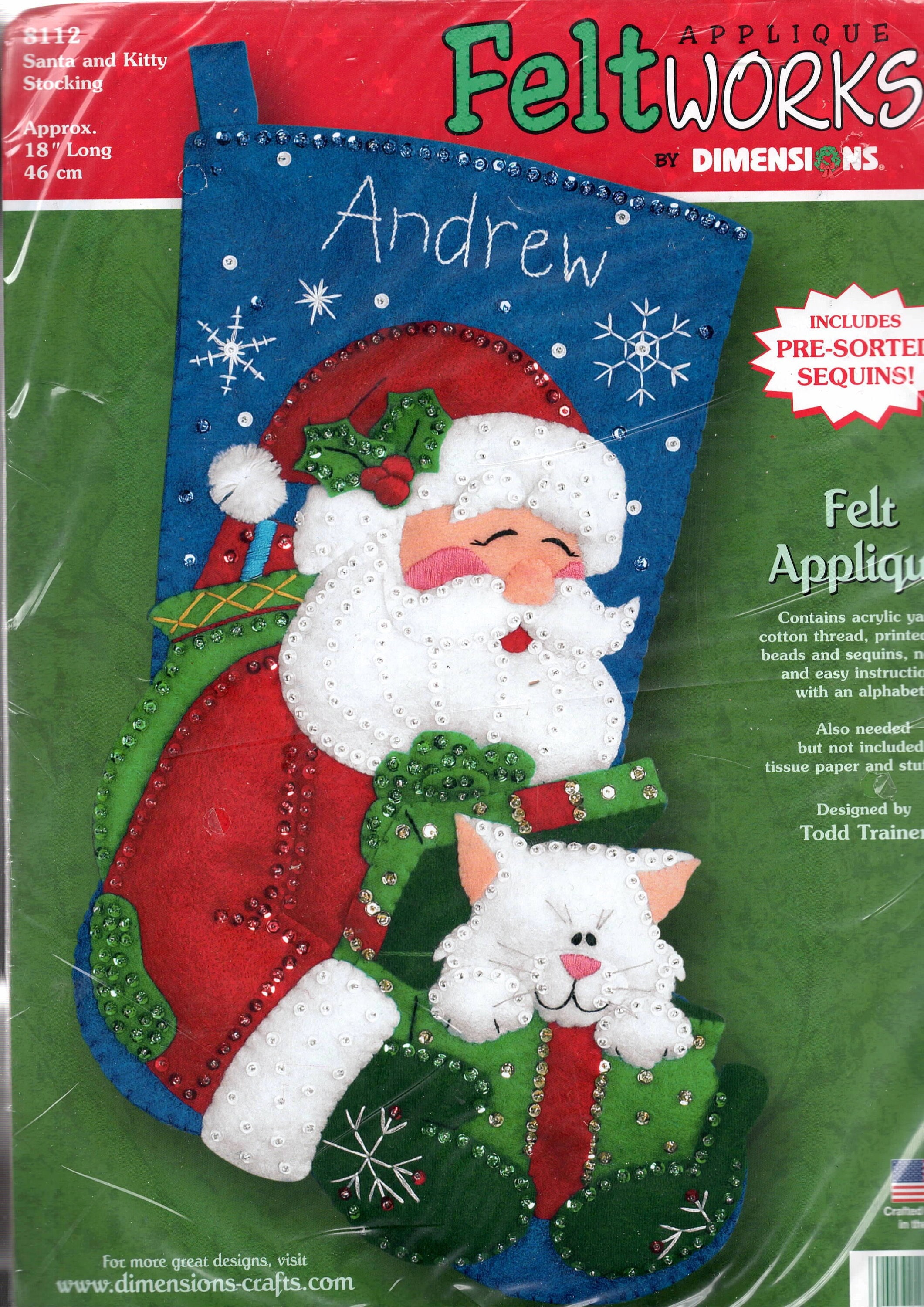 DIY Dimensions Santas Arrival Christmas Counted Cross Stitch Stocking Kit  8683 