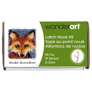 Kit DIY Broderie Au Point De Crochet (Latch Hook) Pour Sous-Verres - Matériel Complet, Pour Débutants Et Amateurs, Taille 14x14 Cm