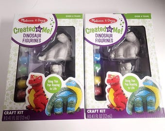 DIY Kids Dinosaur Figures Painting Kit Bundle Lot