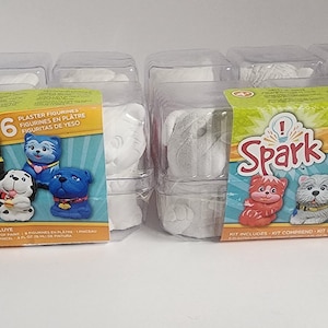 DIY Spark Puppy Dog Kids Plaster Figures Painting Kit Bundle Lot