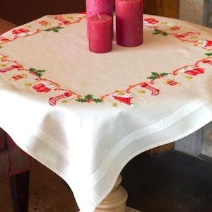 DIY Vervaco Christmas Decor Stamped Cross Stitch Tablecloth Kit