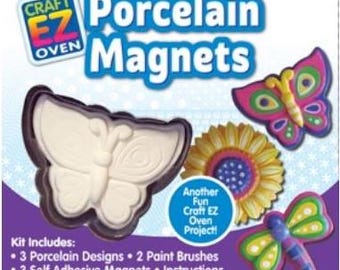 DIY Craft EZ Oven vlinderbloem porseleinmagneten schilderset