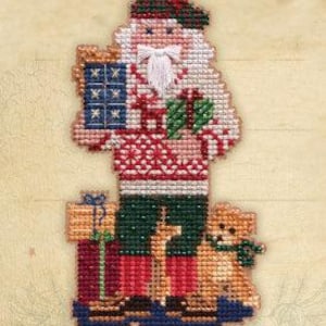 ミルヒルのクリスマスプレゼントにサンタさんへのプレゼントをDIYで作る猫ビーズクロスステッチオーナメントキット