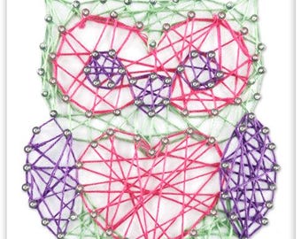 DIY Krafty Kids Owl Halloween Fall String Art Kit Kids Beginner Craft