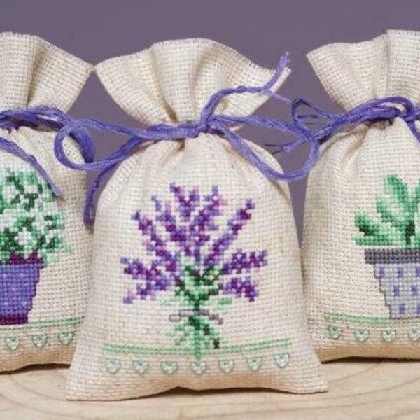 Cross Stitch Lavender Sachet Etsy