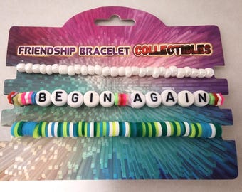Begin Again Taylor Bracelet Eras Tour Beaded Friendship Bracelets Set