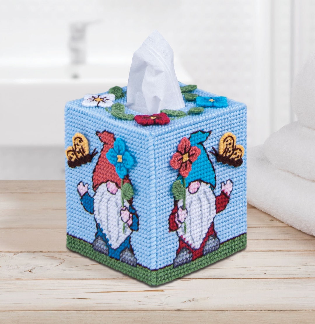 Mary Maxim Owl Tissue Box Plastic Canvas Kit 5 7 Count