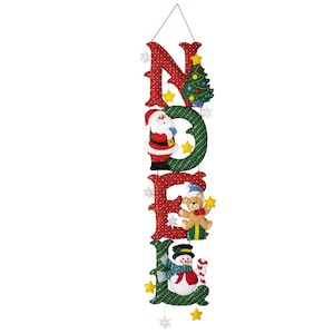 DIY Bucilla Noel Santa Christmas Holiday Felt Wall Hanging Kit 89655E