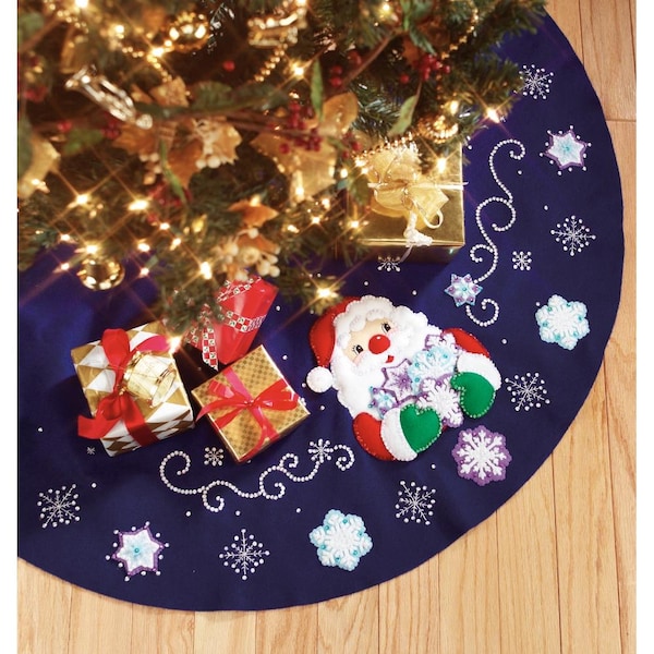 DIY Design Works Schneeflocke Santa Weihnachten Urlaub Filz Baum Rock Kit 5289