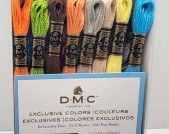 Lot de 16 fils de soie couleur exclusifs DMC édition collector, pour soie dentaire