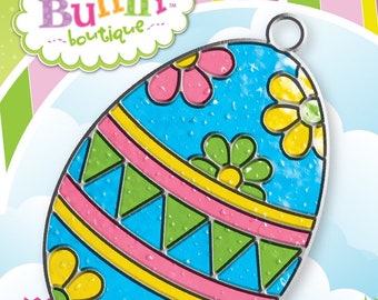 DIY Makit & Bakit Colorful Easter Egg Stained Glass Suncatcher Kit Kids Craft