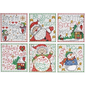 DIY Design Works Merry Stitchmas Christmas Plastic Canvas Ornament Kit