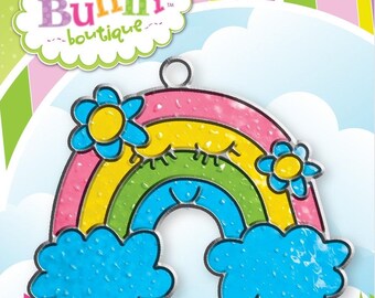 DIY Makit & Bakit Winking Rainbow Stained Glass Suncatcher Kit Kids Craft