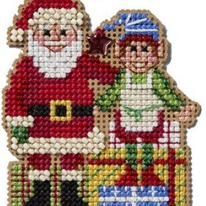 DIY Mill Hill North Pole Buddies Christmas Counted Cross Stitch Magnet Kit