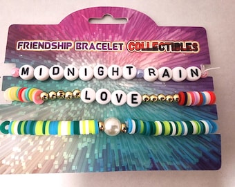 Midnight Rain Taylor Bracelet Eras Tour Beaded Friendship Bracelets Set