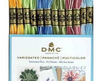 Fil de soie DMC panaché édition collector, lot de 36 écheveaux