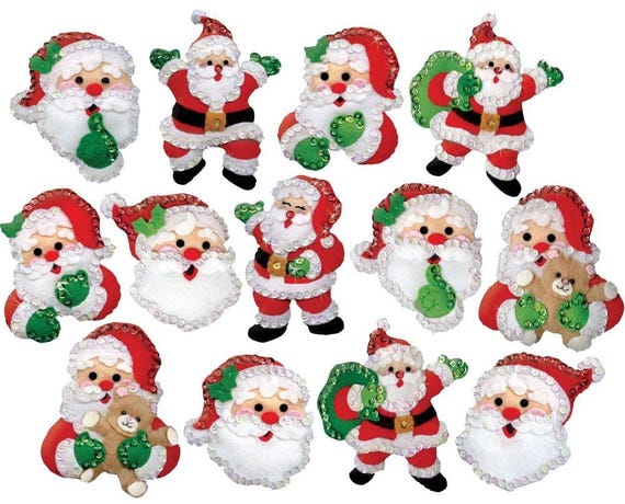 Bucilla Kit Appliqué de Bas en Feutre 18 Pouces Traîneau du Père Noël