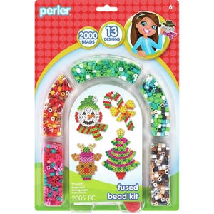 DIY Perler Christmas Holiday Kids Fused Bead Ironing Craft Kit
