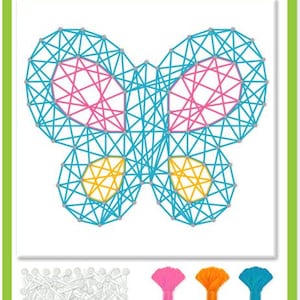 DIY Krafty Kids Butterfly Spring String Art Kit Kids Beginner Craft