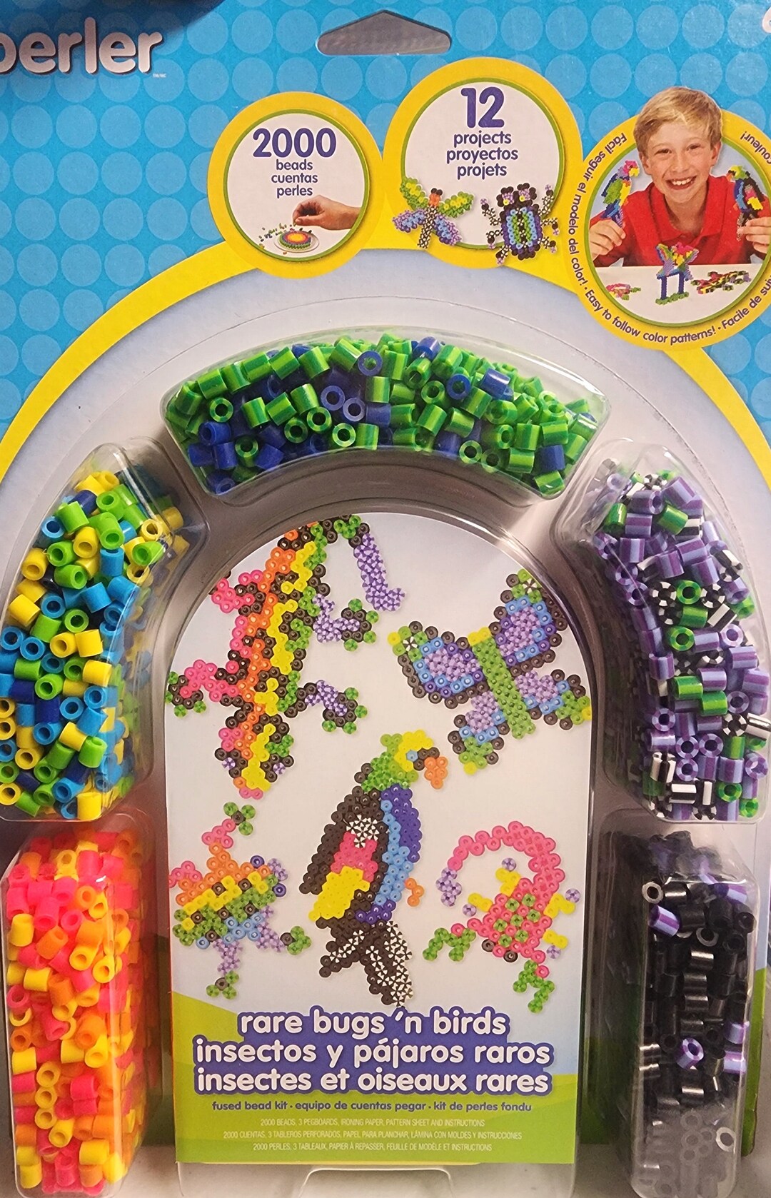 DIY Perler Rare Bugs N Birds Kids Fused Bead Ironing Craft Kit Etsy