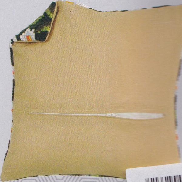 DIY Vervaco 18" Cushion Back w Zipper Finishing Kit for 16" Pillow Beige Color