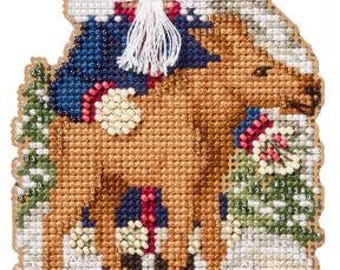 DIY Mill Hill Denali Santa Beaded Christmas Counted Cross Stitch Ornament Kit