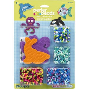 DIY Perler Ocean Buddies Kids Fused Bead Ironing Craft Kit