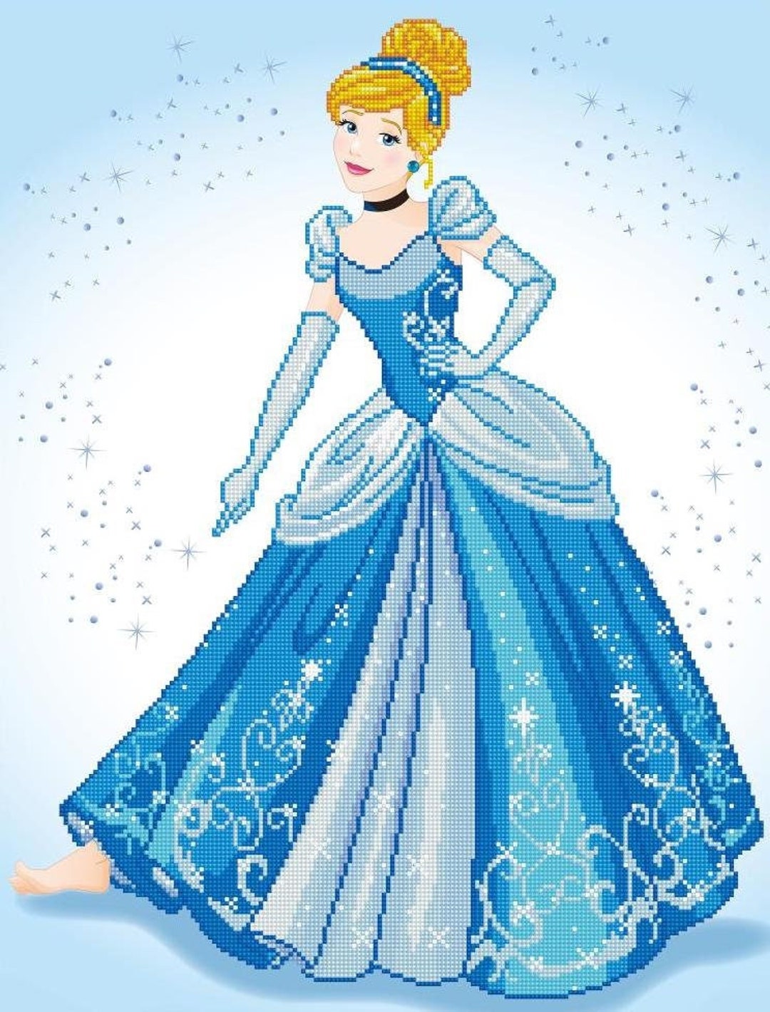 Camelot Dots Diamond Painting Kit Intermediate Disney Pow-Er Dotz  Cinderella Kind