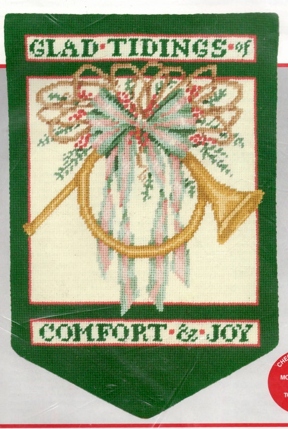 DIY Needle Treasure Glad Tidings Banner Christmas Needlepoint Etsy