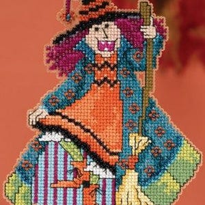 "DIY Mill Hill Mimi Hexe Halloween Kreuzstichpackung ""Mimi Hill""."