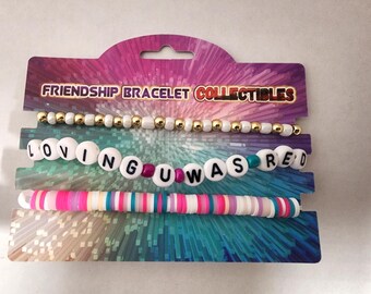 Loving U Was Red Taylor Bracelet Eras Tour Beaded Friendship Bracelets Set